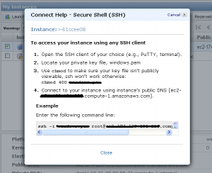 SSH Connection to your instance