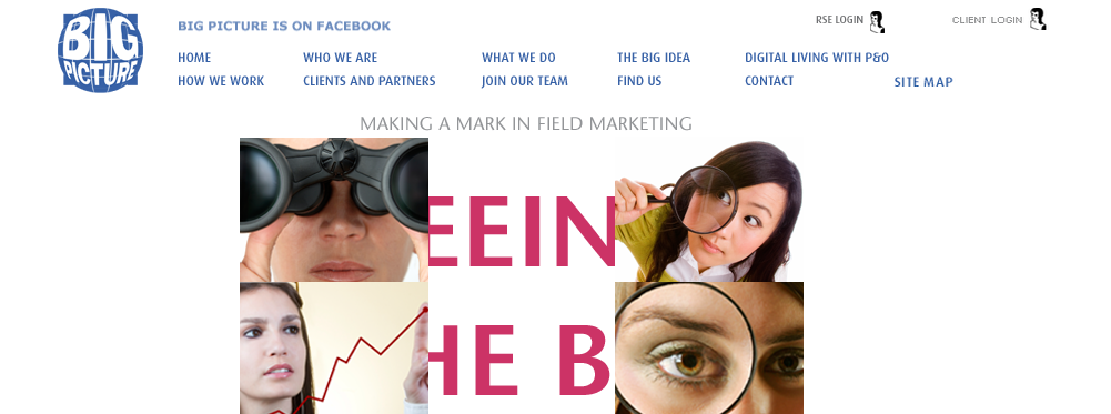 Web portal for field marketing agency